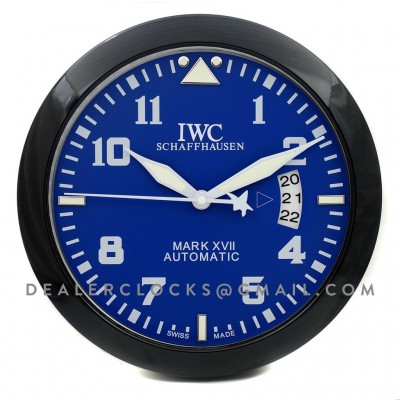 IWC Mark XVII blau PVD arabische Ziffern Wanduhr