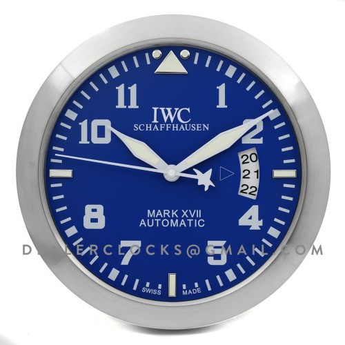 IWC Mark XVII blau stahl arabische Ziffern Wanduhr