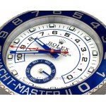 Rolex Yacht-Master II 116680 Wanduhr Blaue Lünette weißes Zifferblatt