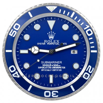 Rolex Submariner 116619LB Blau Platin 3D logo XL-Wanduhr