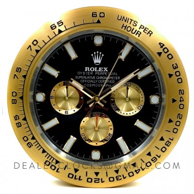  Rolex Daytona Rose Gold schwarz Perfekt Chronograph Wanduhr