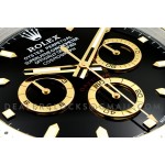 Rolex Daytona 40 cm xxl gelbes Gold  schwarz chronograph  Wanduhr 
